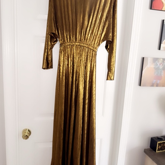 Retrofête Wayne belted metallic maxi dress - Picture 4 of 6